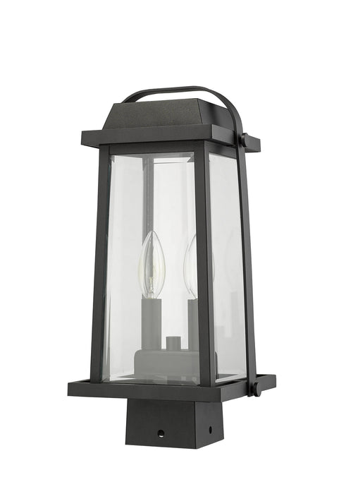 Z-Lite 574PHMS-BK Two Light Outdoor Post Mount Fixture, Black