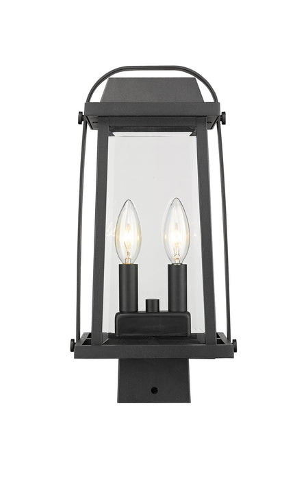 Z-Lite 574PHMS-BK Two Light Outdoor Post Mount Fixture, Black