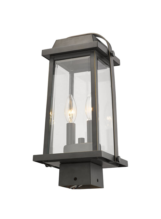 Z-Lite 574PHMS-ORB Two Light Outdoor Post Mount Fixture, Oil Rubbed Bronze