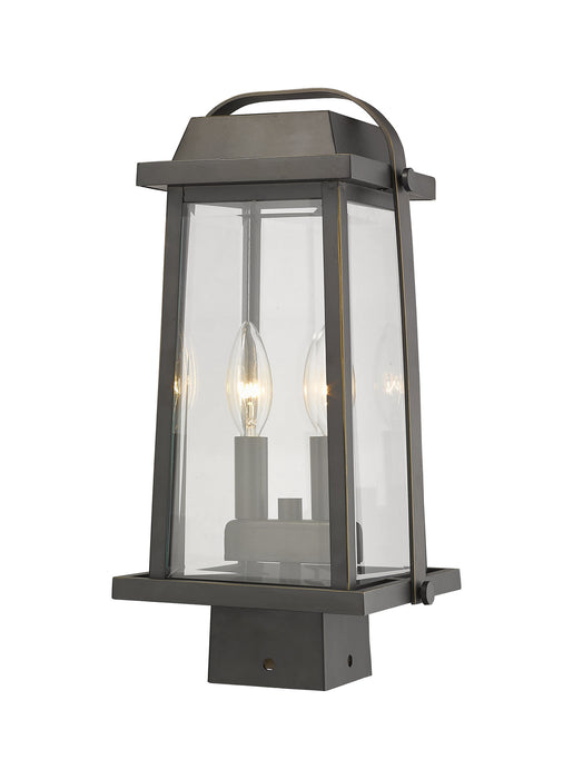 Z-Lite 574PHMS-ORB Two Light Outdoor Post Mount Fixture, Oil Rubbed Bronze