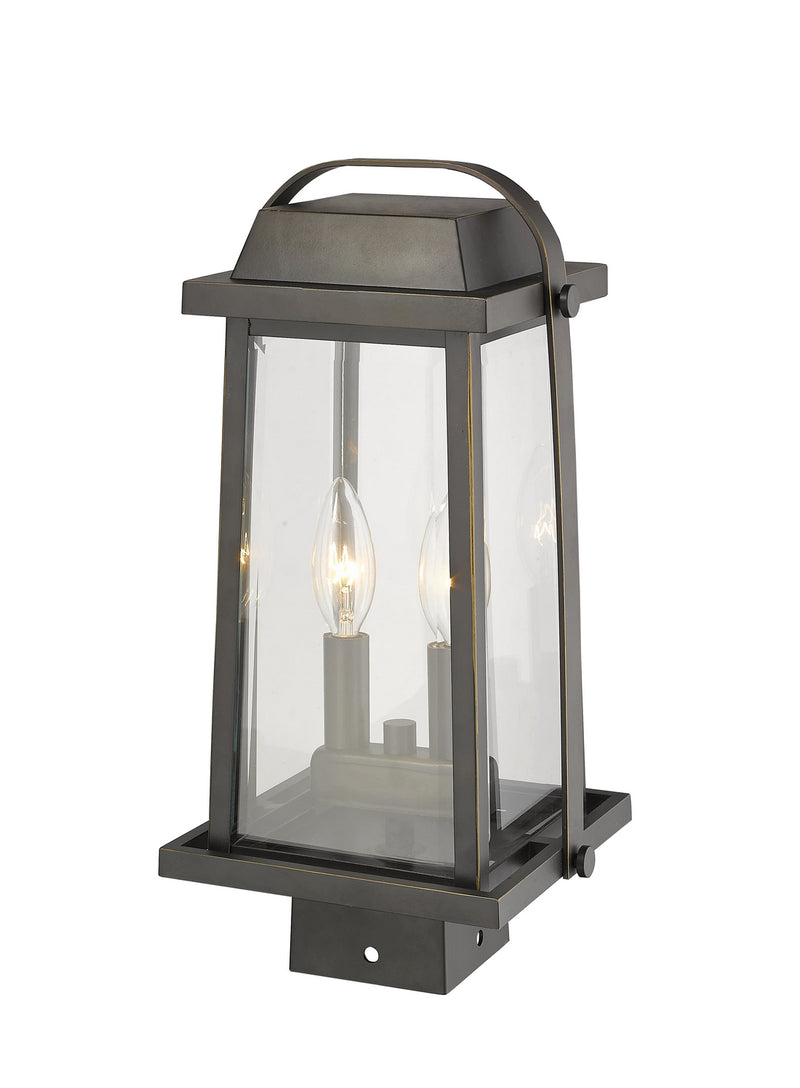Z-Lite 574PHMS-ORB Two Light Outdoor Post Mount Fixture, Oil Rubbed Bronze