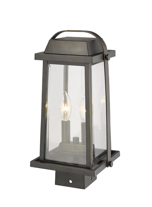 Z-Lite 574PHMS-ORB Two Light Outdoor Post Mount Fixture, Oil Rubbed Bronze