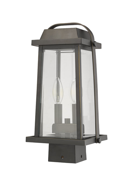 Z-Lite 574PHMS-ORB Two Light Outdoor Post Mount Fixture, Oil Rubbed Bronze