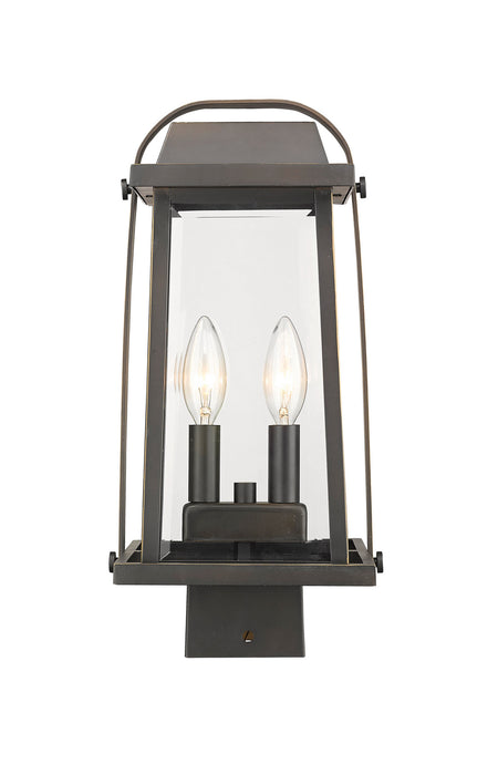 Z-Lite 574PHMS-ORB Two Light Outdoor Post Mount Fixture, Oil Rubbed Bronze