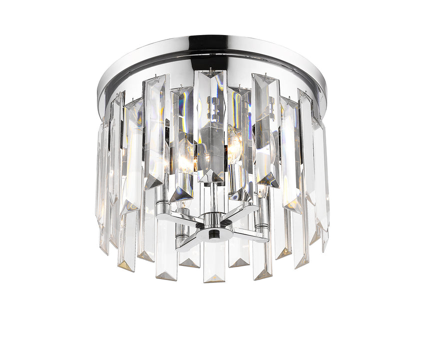 Z-Lite 6009F15CH Four Light Flush Mount, Chrome