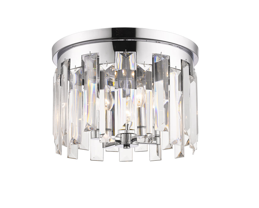 Z-Lite 6009F15CH Four Light Flush Mount, Chrome