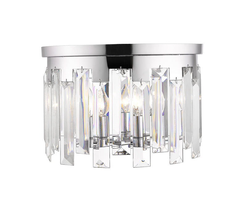 Z-Lite 6009F15CH Four Light Flush Mount, Chrome