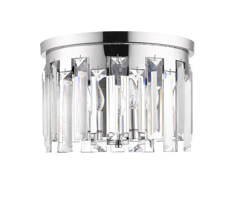Z-Lite 6009F15CH Four Light Flush Mount, Chrome