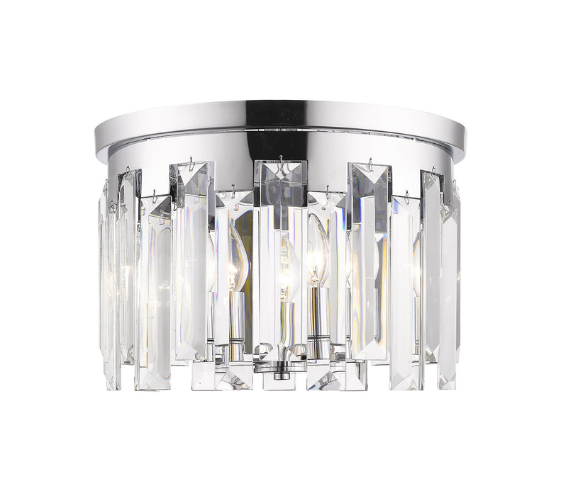 Z-Lite 6009F15CH Four Light Flush Mount, Chrome