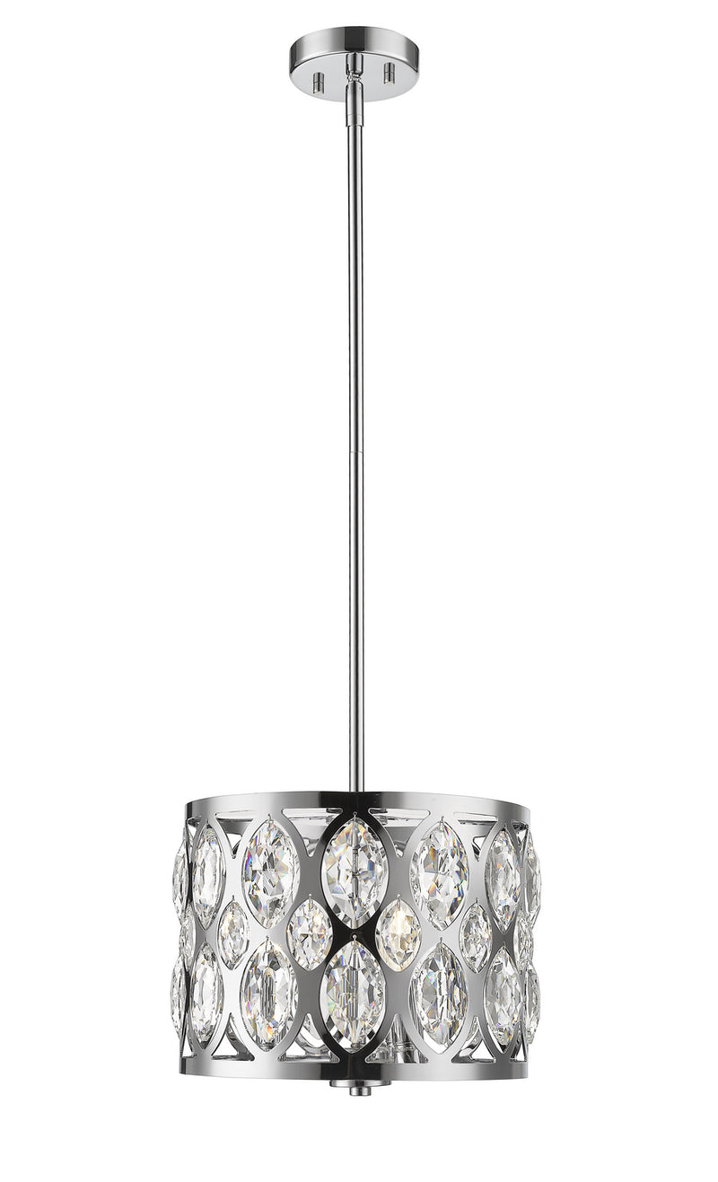 Z-Lite 6010-12CH Three Light Chandelier, Chrome