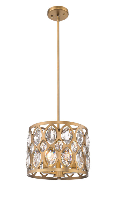 Z-Lite 6010-12HB Three Light Chandelier, Heirloom Brass
