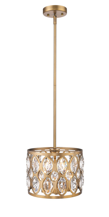 Z-Lite 6010-12HB Three Light Chandelier, Heirloom Brass