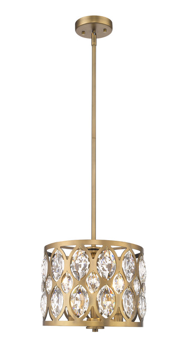 Z-Lite 6010-12HB Three Light Chandelier, Heirloom Brass