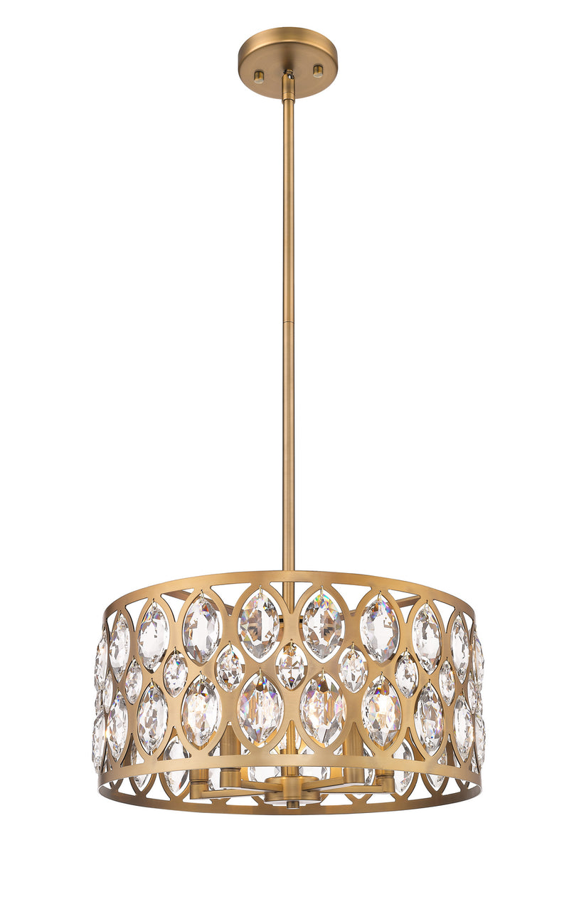 Z-Lite 6010-20HB Five Light Chandelier, Heirloom Brass