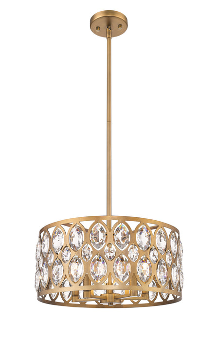 Z-Lite 6010-20HB Five Light Chandelier, Heirloom Brass