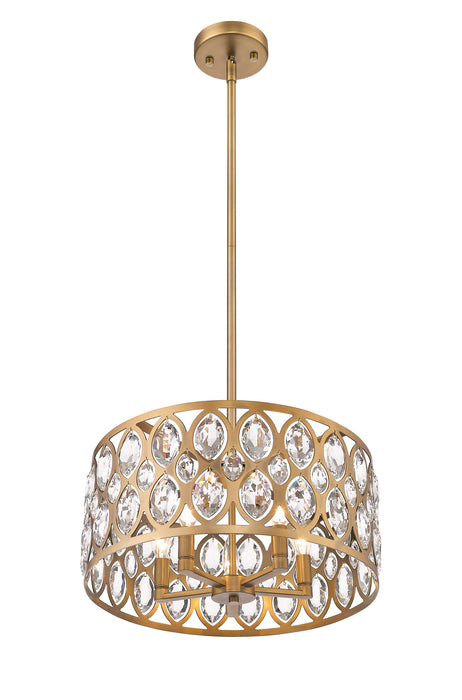 Z-Lite 6010-20HB Five Light Chandelier, Heirloom Brass