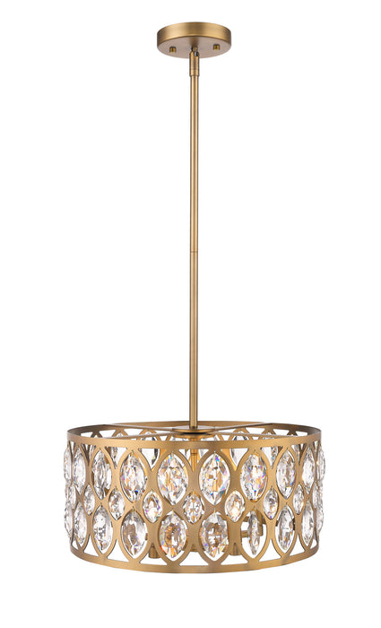 Z-Lite 6010-20HB Five Light Chandelier, Heirloom Brass