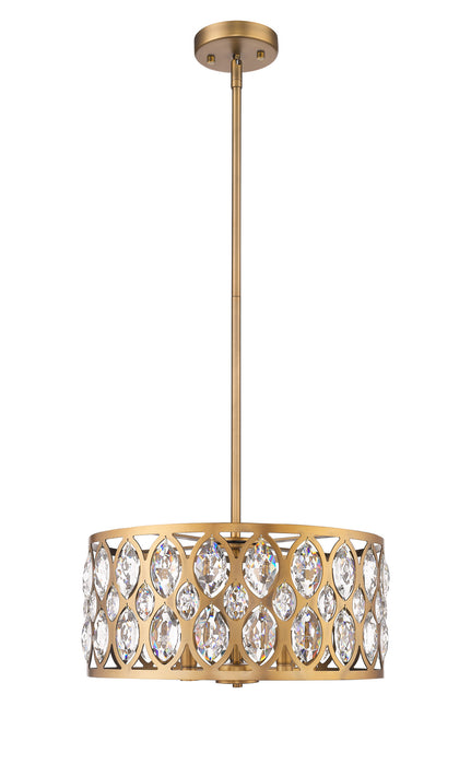 Z-Lite 6010-20HB Five Light Chandelier, Heirloom Brass