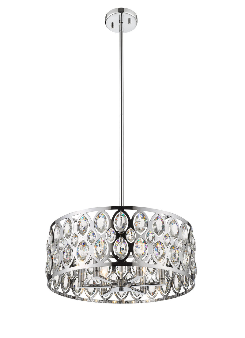 Z-Lite 6010-24CH Six Light Chandelier, Chrome