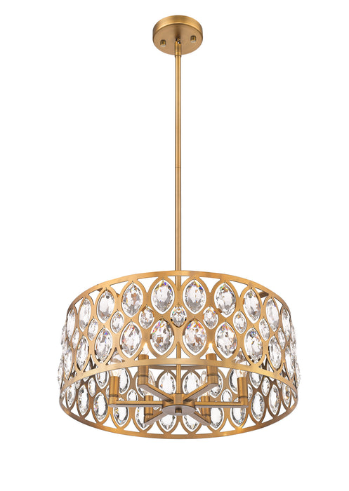 Z-Lite 6010-24HB Six Light Chandelier, Heirloom Brass