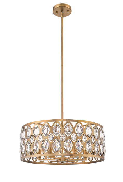 Z-Lite 6010-24HB Six Light Chandelier, Heirloom Brass