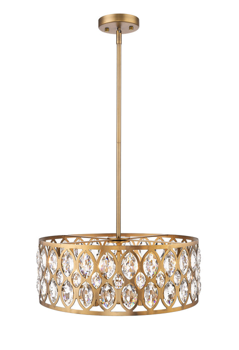 Z-Lite 6010-24HB Six Light Chandelier, Heirloom Brass