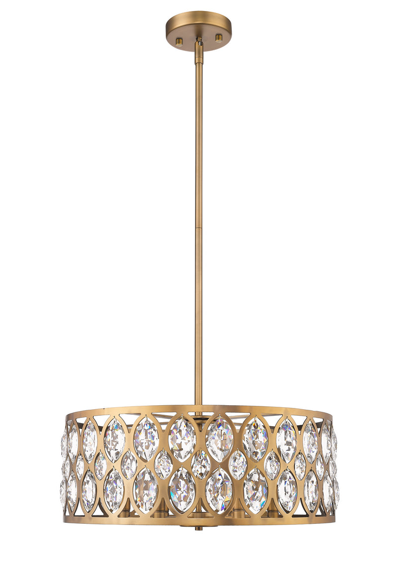 Z-Lite 6010-24HB Six Light Chandelier, Heirloom Brass