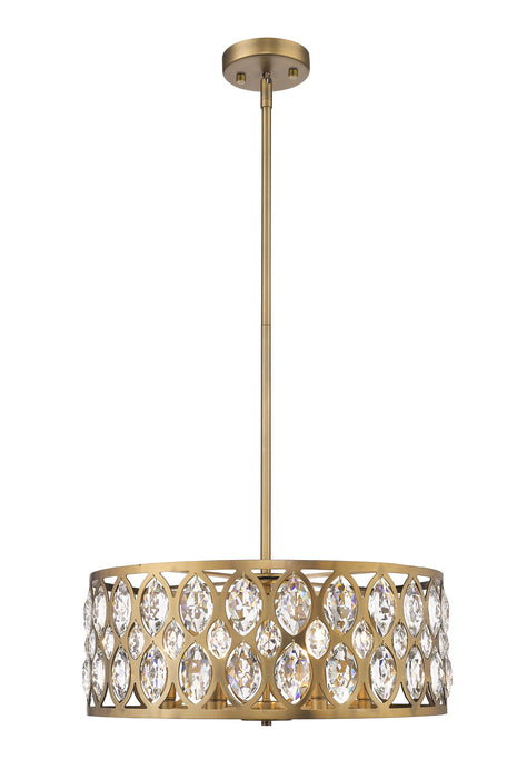 Z-Lite 6010-24HB Six Light Chandelier, Heirloom Brass