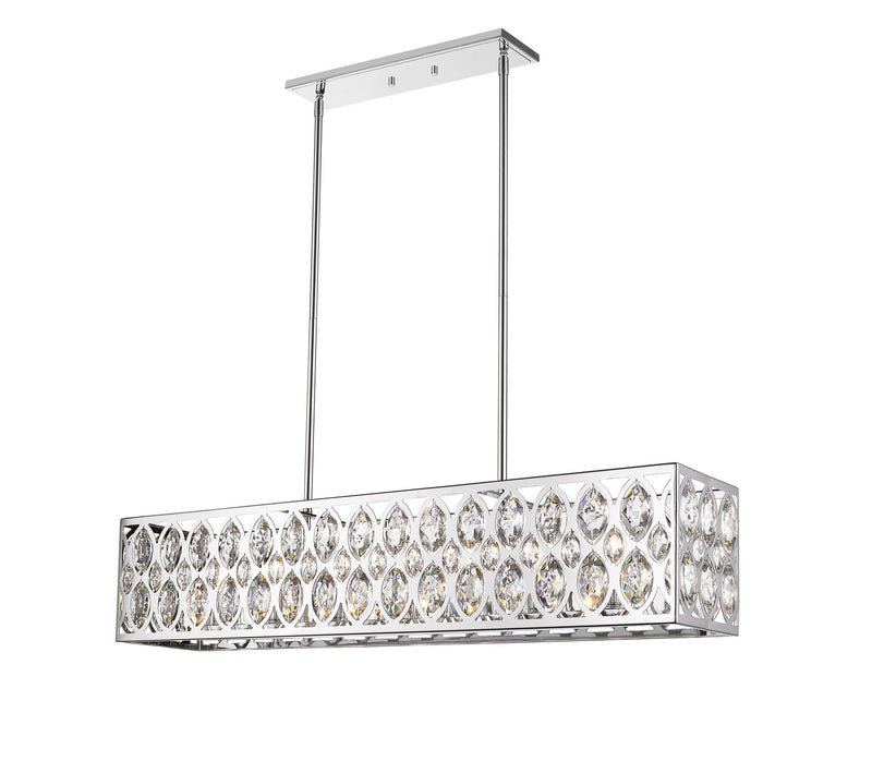 Z-Lite 6010-42CH Seven Light Linear Chandelier, Chrome