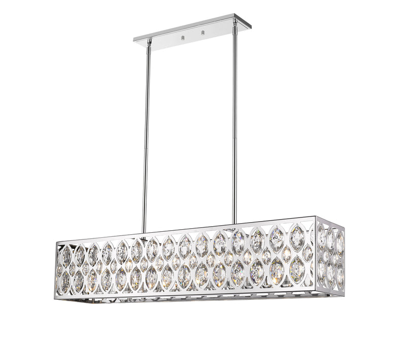 Z-Lite 6010-42CH Seven Light Linear Chandelier, Chrome