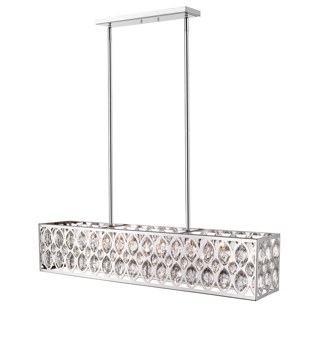Z-Lite 6010-42CH Seven Light Linear Chandelier, Chrome