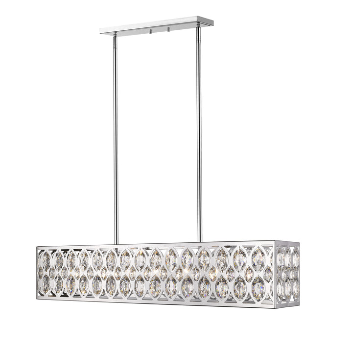 Z-Lite 6010-42CH Seven Light Linear Chandelier, Chrome