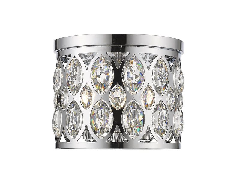 Z-Lite 6010F12CH Three Light Flush Mount, Chrome