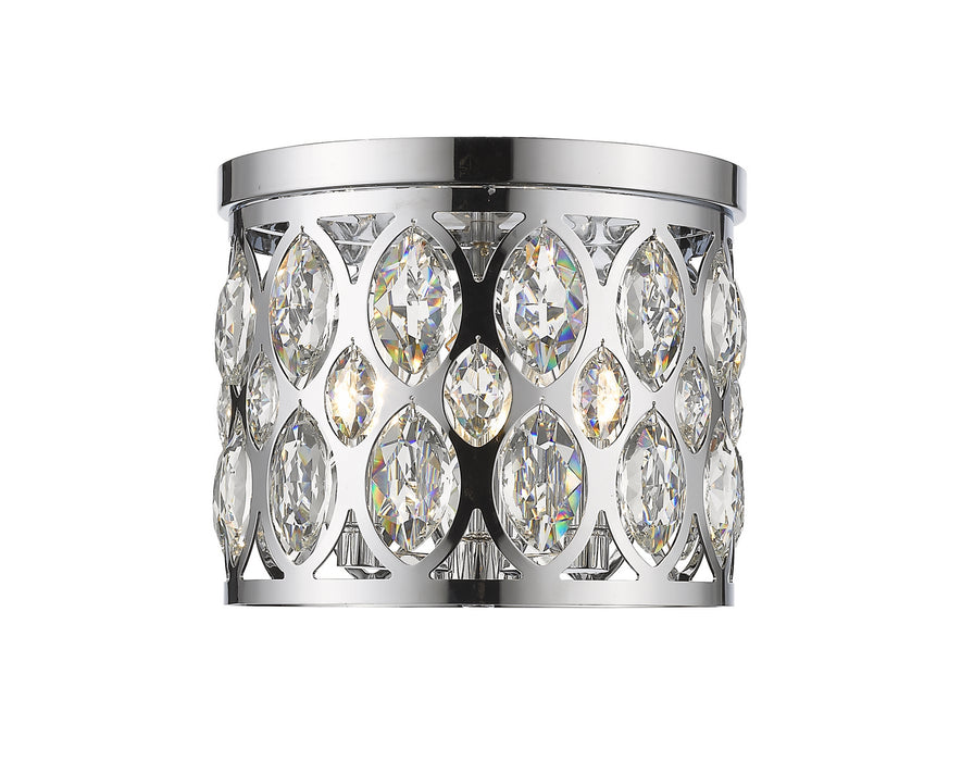 Z-Lite 6010F12CH Three Light Flush Mount, Chrome