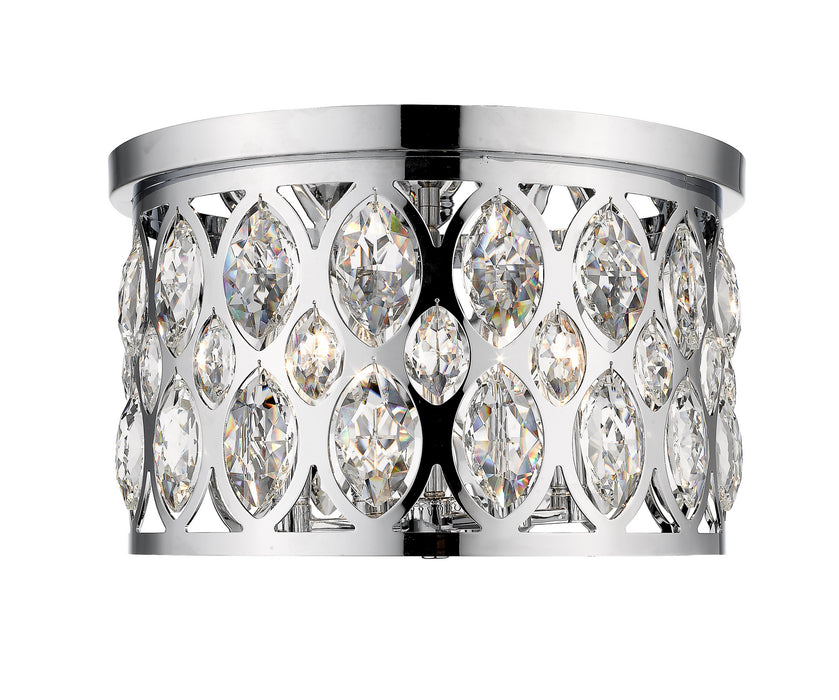 Z-Lite 6010F15CH Four Light Flush Mount, Chrome