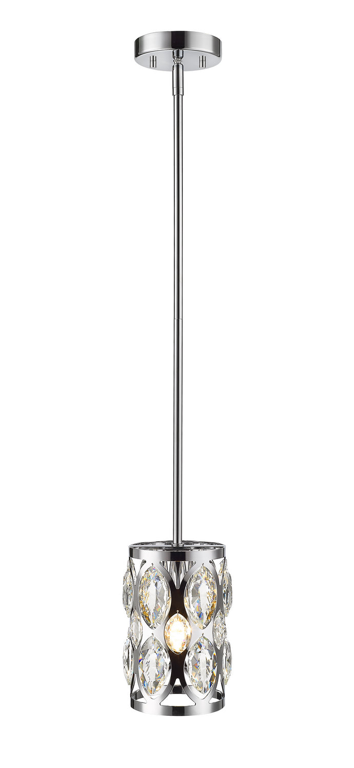 Z-Lite 6010MP-CH One Light Pendant, Chrome