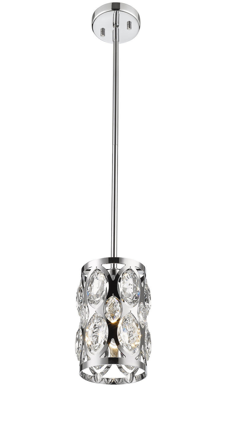Z-Lite 6010MP-CH One Light Pendant, Chrome