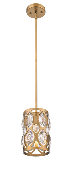 Z-Lite 6010MP-HB One Light Pendant, Heirloom Brass
