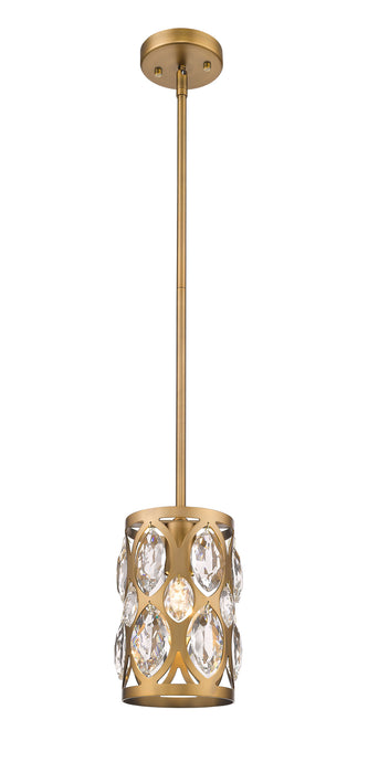 Z-Lite 6010MP-HB One Light Pendant, Heirloom Brass