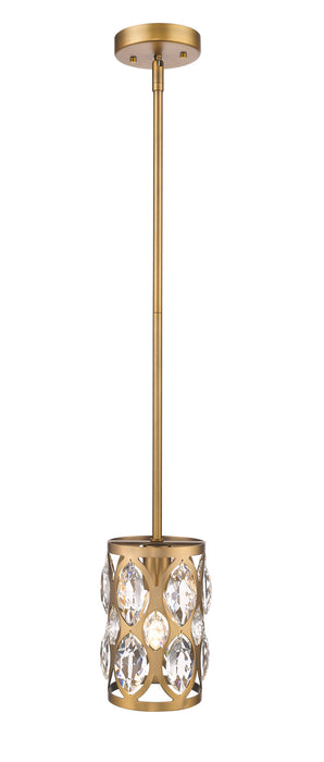 Z-Lite 6010MP-HB One Light Pendant, Heirloom Brass