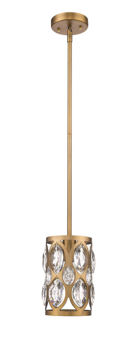 Z-Lite 6010MP-HB One Light Pendant, Heirloom Brass