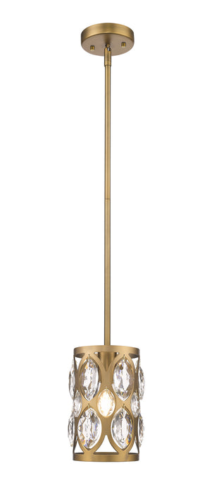 Z-Lite 6010MP-HB One Light Pendant, Heirloom Brass