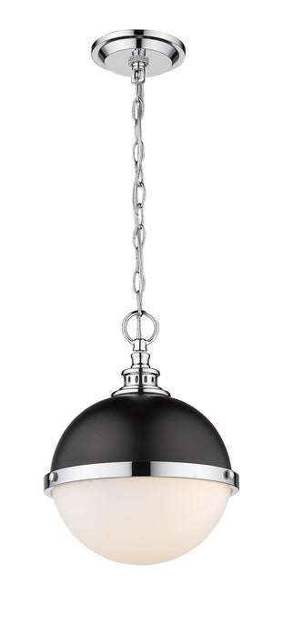 Z-Lite 619MP-MB-CH Two Light Pendant, Matte Black + Chrome