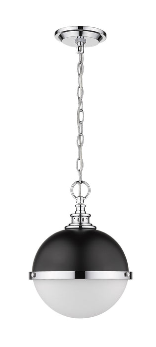 Z-Lite 619MP-MB-CH Two Light Pendant, Matte Black + Chrome