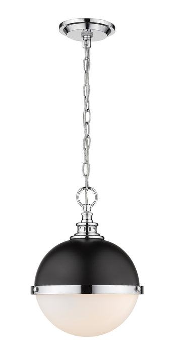 Z-Lite 619MP-MB-CH Two Light Pendant, Matte Black + Chrome