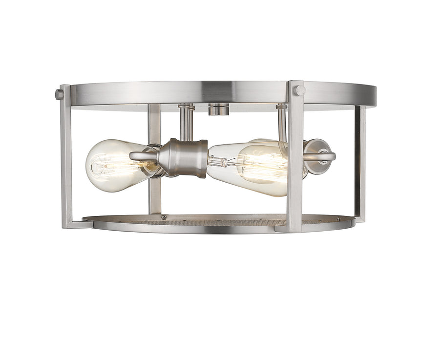 Z-Lite 723F15-BN Three Light Flush Mount, Brushed Nickel