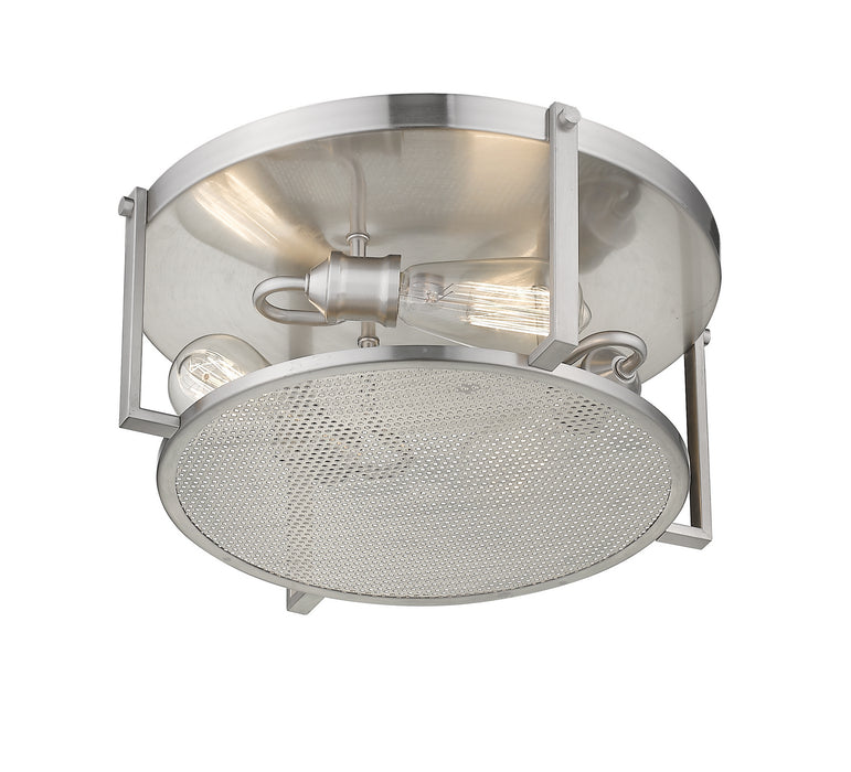 Z-Lite 723F15-BN Three Light Flush Mount, Brushed Nickel