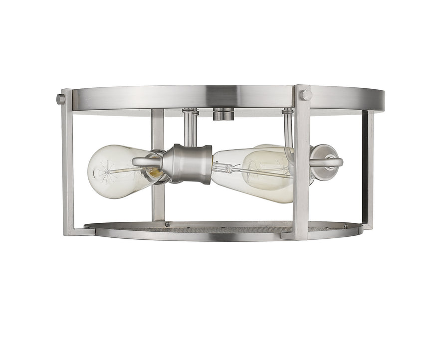 Z-Lite 723F15-BN Three Light Flush Mount, Brushed Nickel