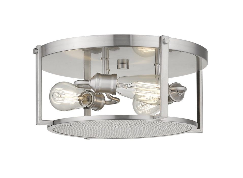 Z-Lite 723F15-BN Three Light Flush Mount, Brushed Nickel