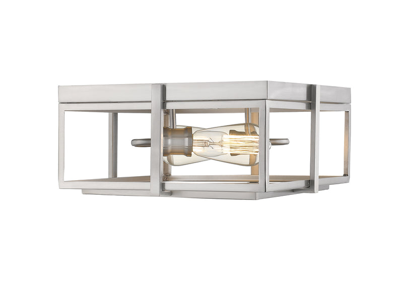 Z-Lite 724F13-BN Two Light Flush Mount, Brushed Nickel